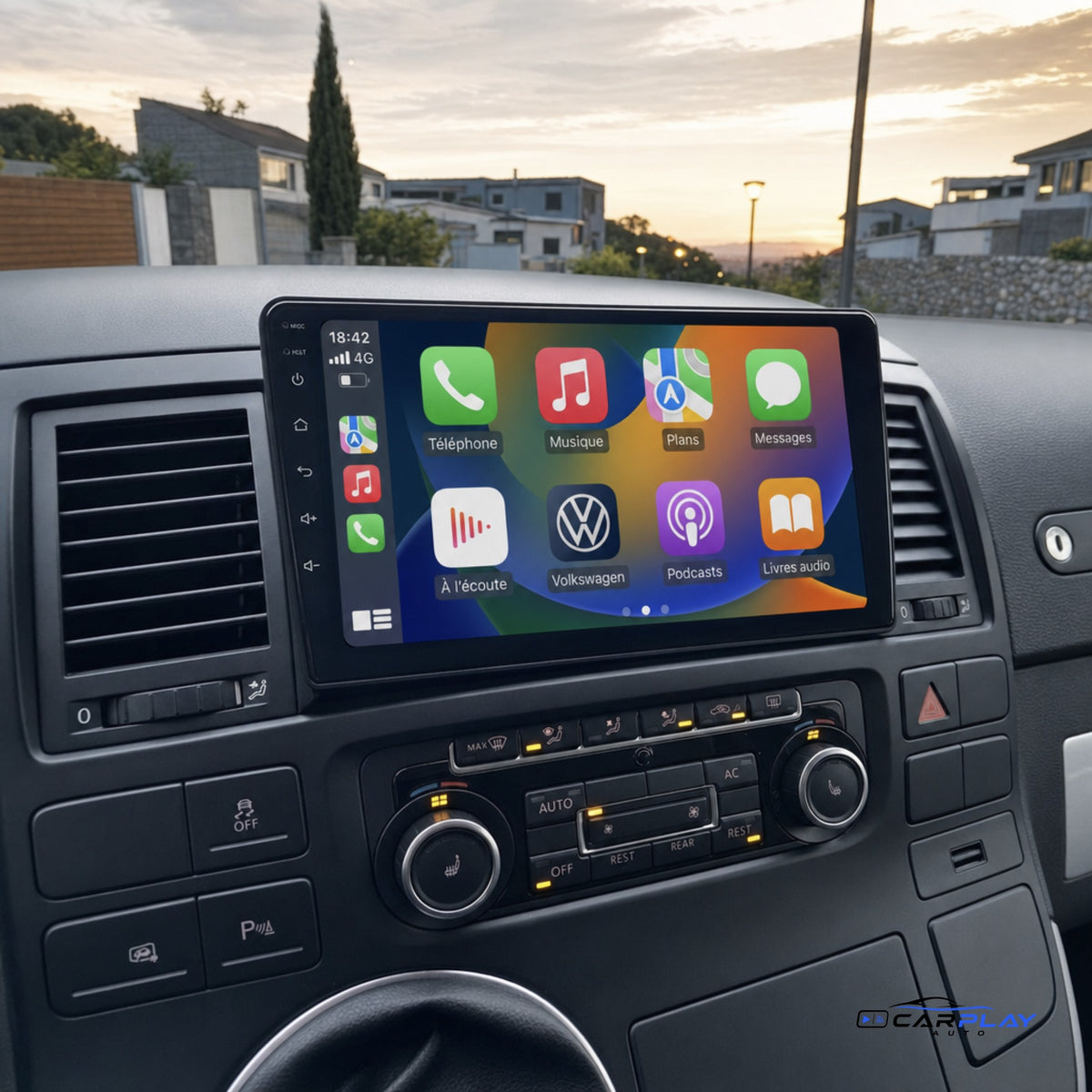 Écran CarPlay compatible avec Volkswagen Multivan [2008-2015]
