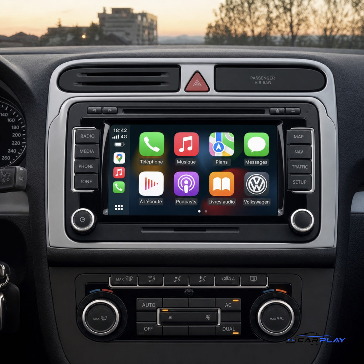 Écran CarPlay compatible avec Volkswagen Passat 7 [2010-2015]