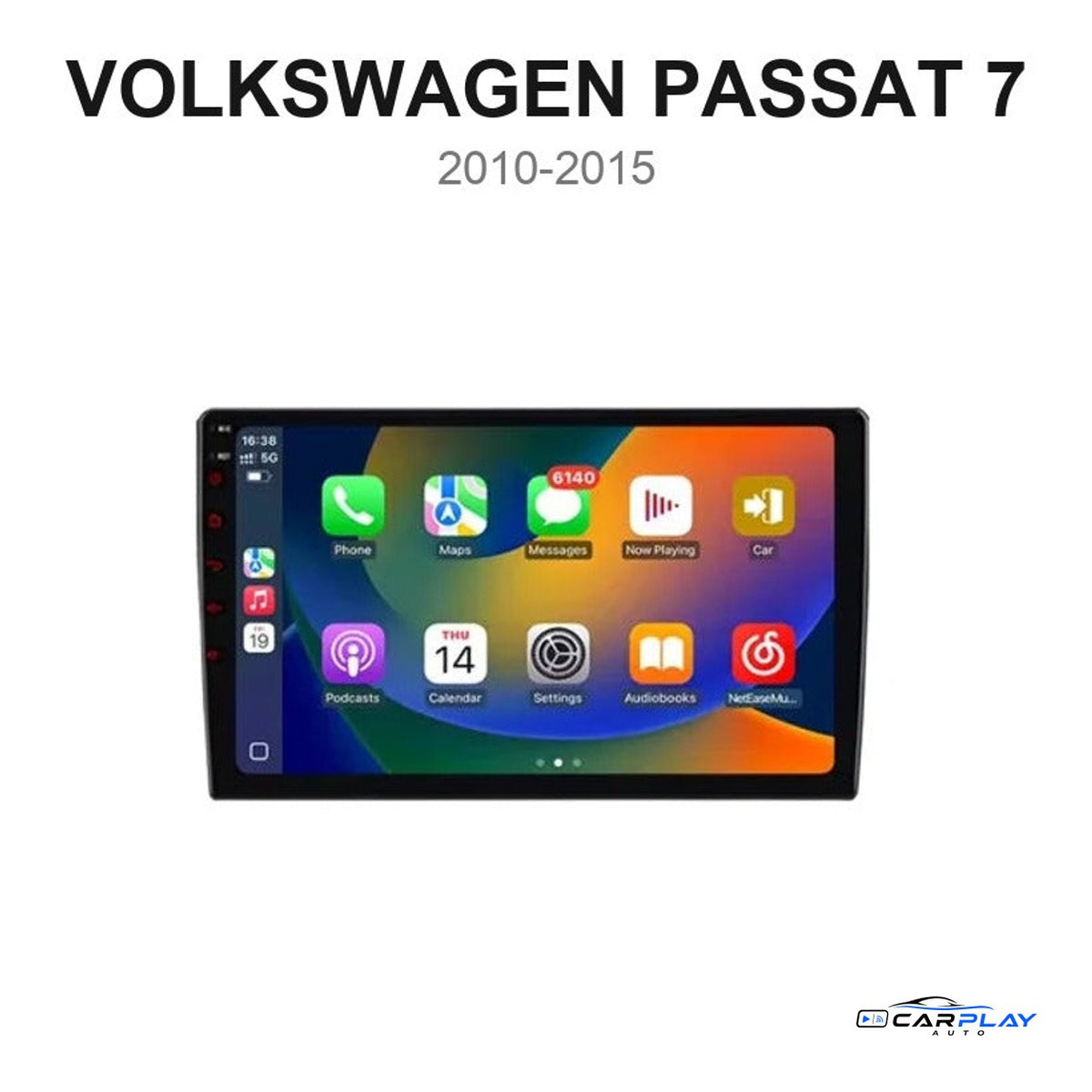 Écran CarPlay compatible avec Volkswagen Passat 7 [2010-2015] - Grand écran