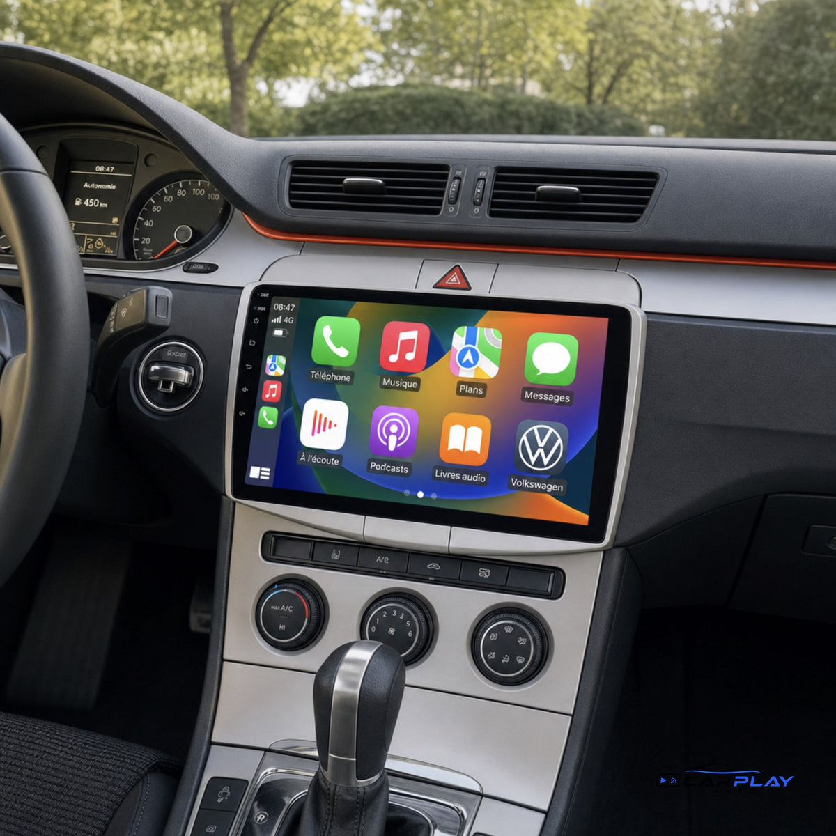 Écran CarPlay compatible avec Volkswagen Passat 7 [2010-2015] - Grand écran