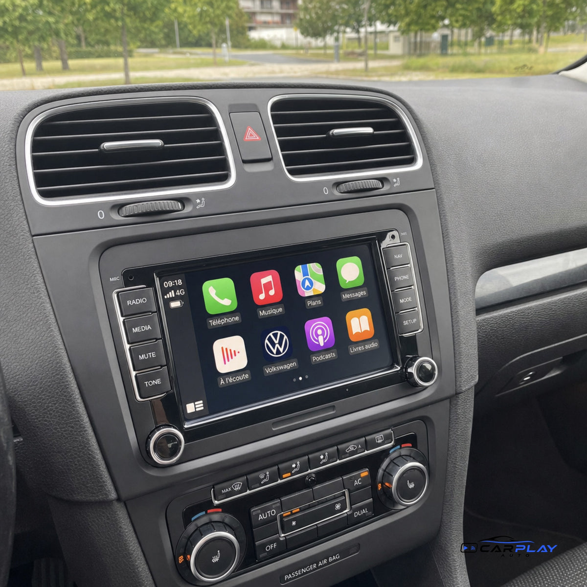 Écran CarPlay compatible avec Volkswagen Sharan [2010-2013]