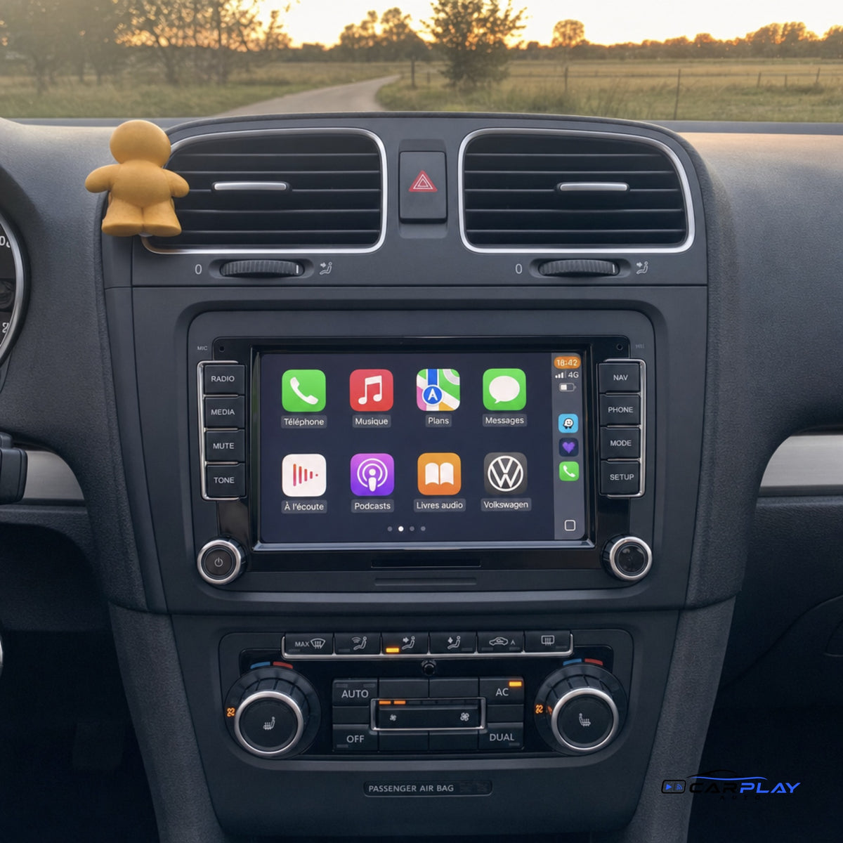 Écran CarPlay compatible avec Volkswagen Sharan [2010-2013]