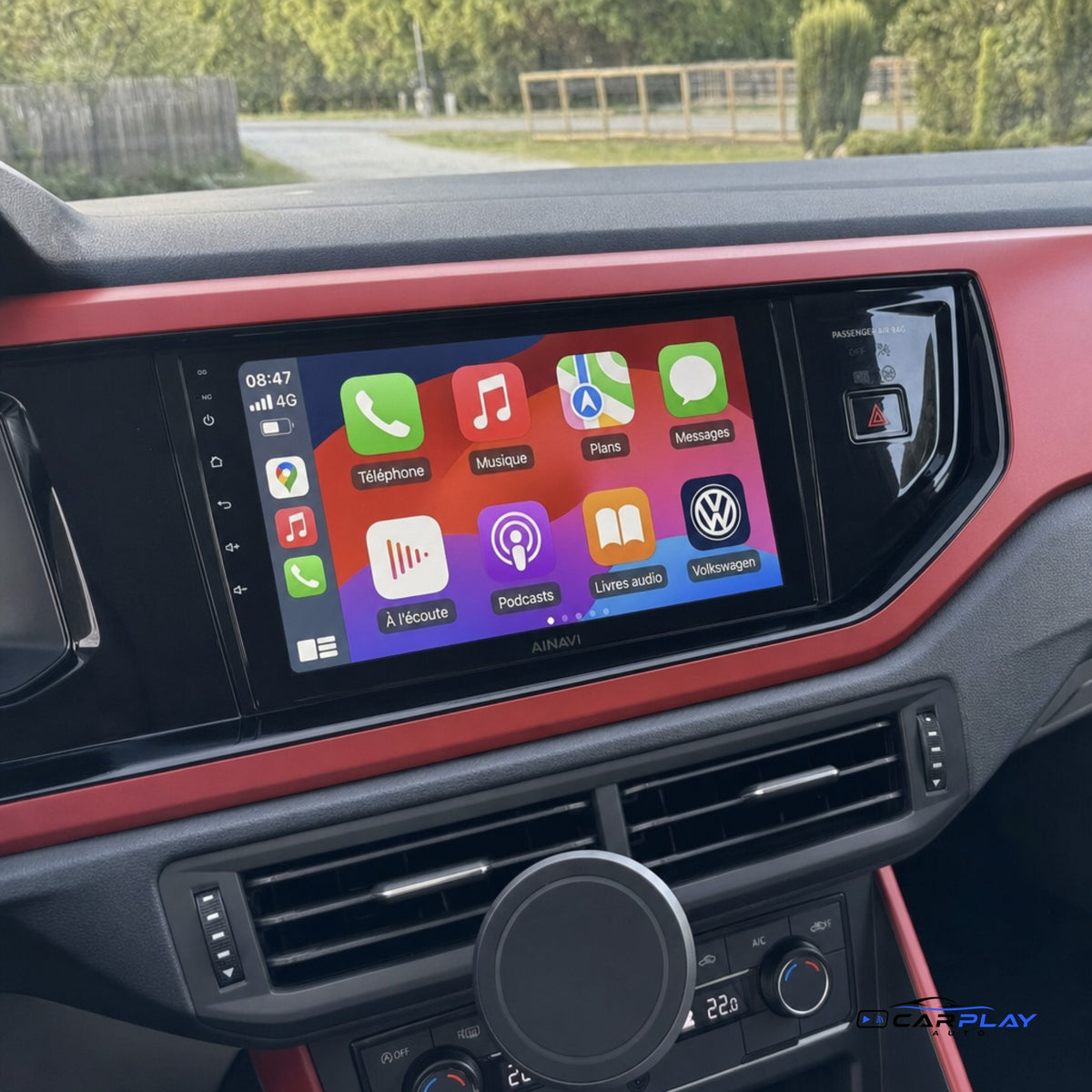 Écran CarPlay compatible avec Volkswagen T6 [2015-2022] MK7