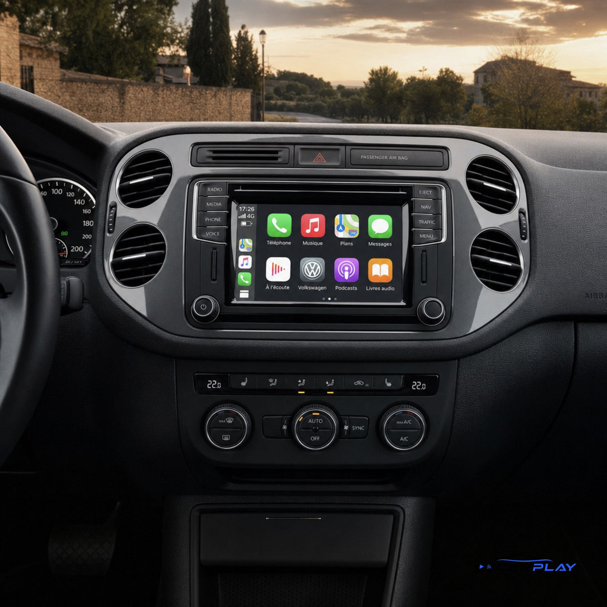 Écran CarPlay compatible avec Volkswagen Tiguan [2006-2016]
