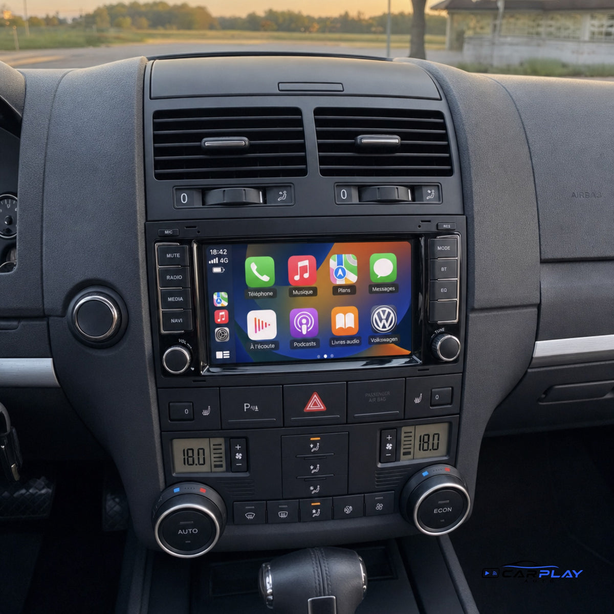 Écran CarPlay compatible avec Volkswagen Touareg [2004-2011]