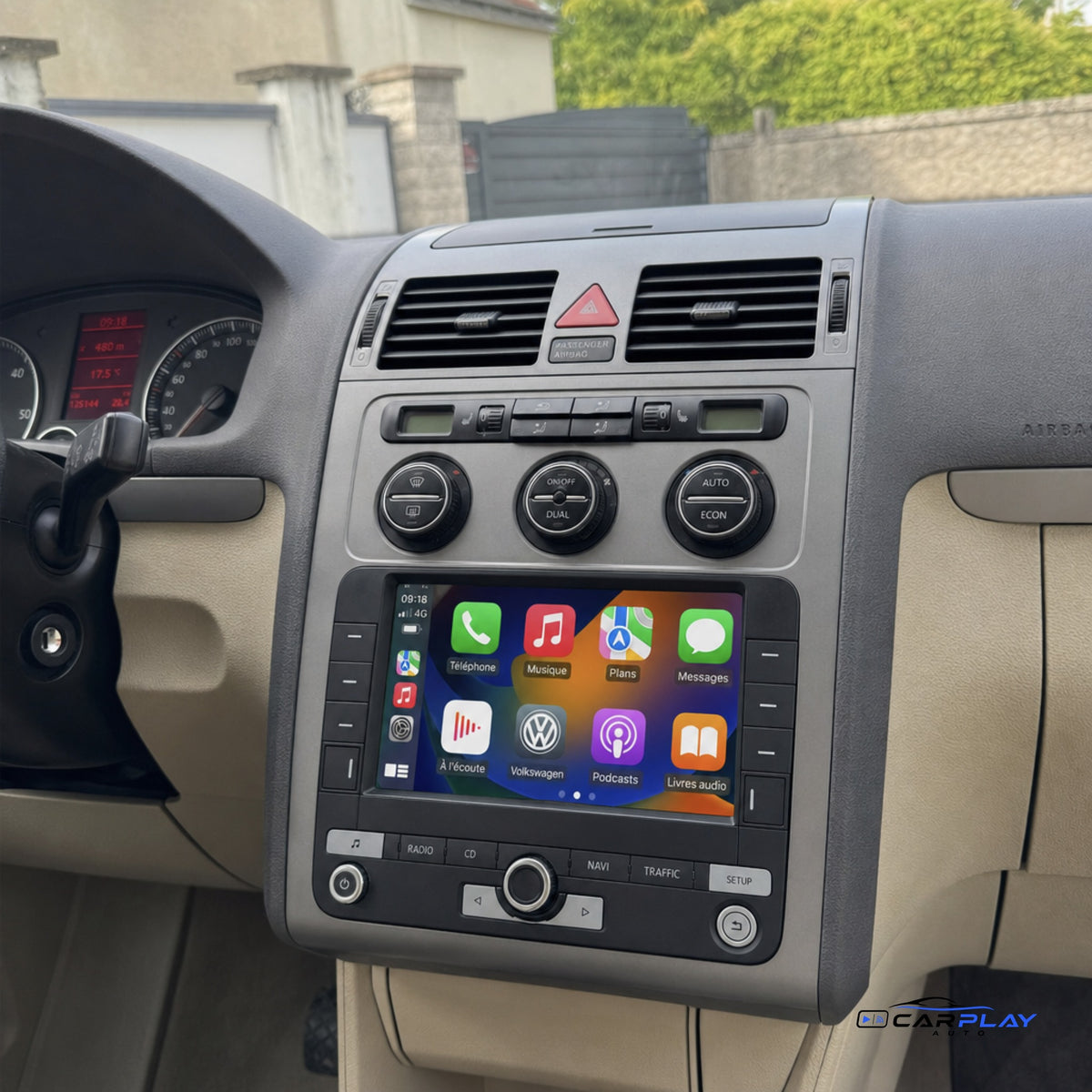 Écran CarPlay compatible avec Volkswagen Touran [2003-2010] - Type A