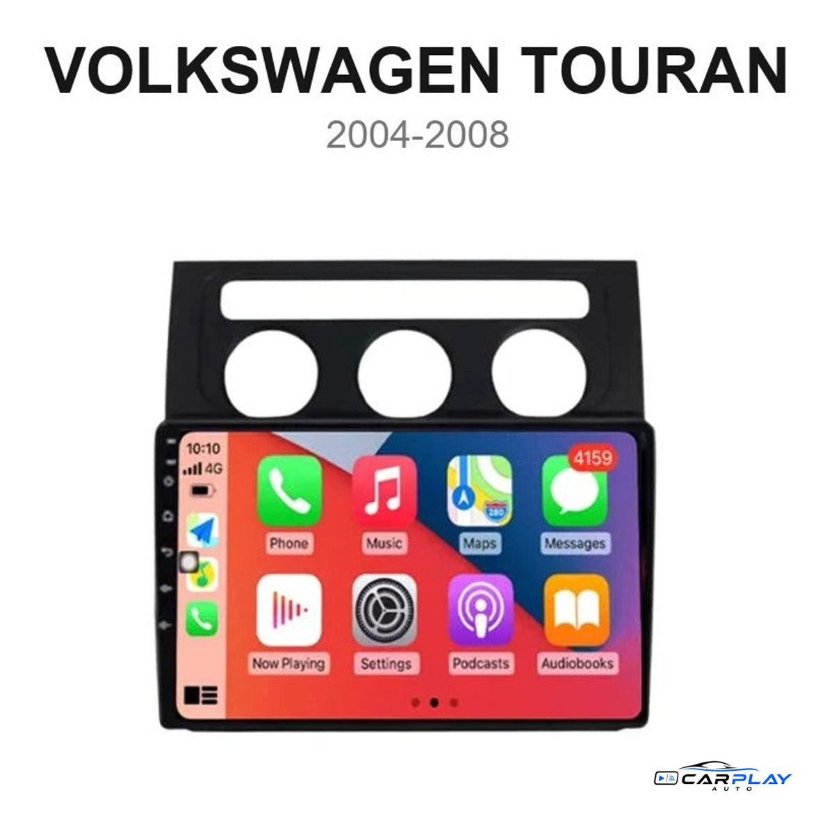 Écran CarPlay compatible avec Volkswagen Touran [2004-2008] - Type B