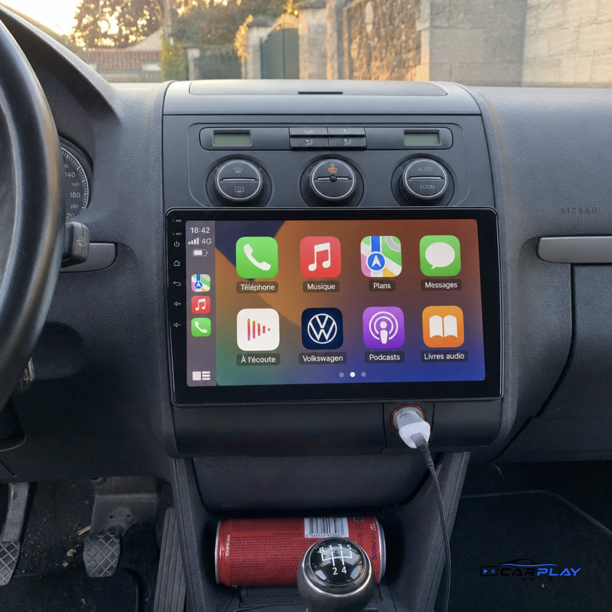 Écran CarPlay compatible avec Volkswagen Touran [2004-2008] - Type B