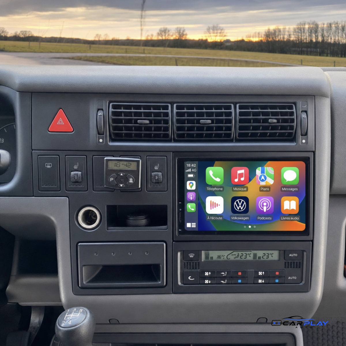 Écran CarPlay compatible avec Volkswagen TRANSPORTER T4 [1998-2003]