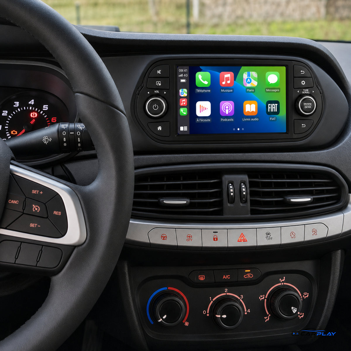 Écran CarPlay compatible avec Fiat Tipo [2015-2020]