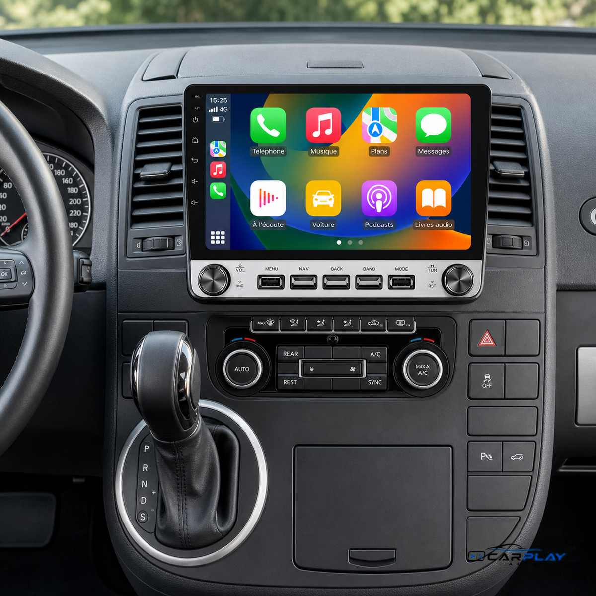 Écran CarPlay compatible avec Volkswagen Multivan T5 [2013-2015]