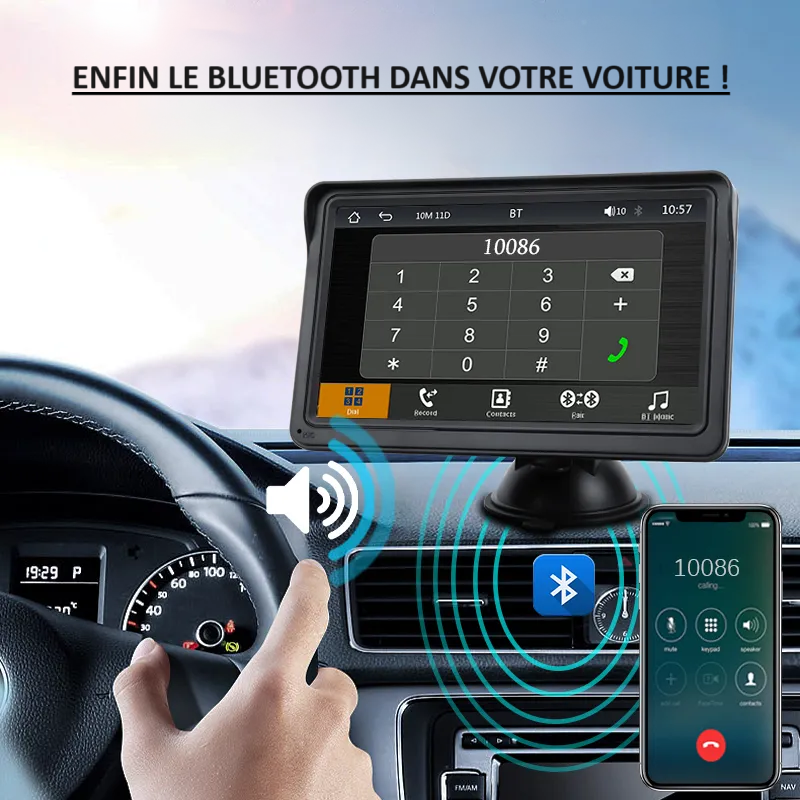 Ecran IPS compatible Apple Carplay