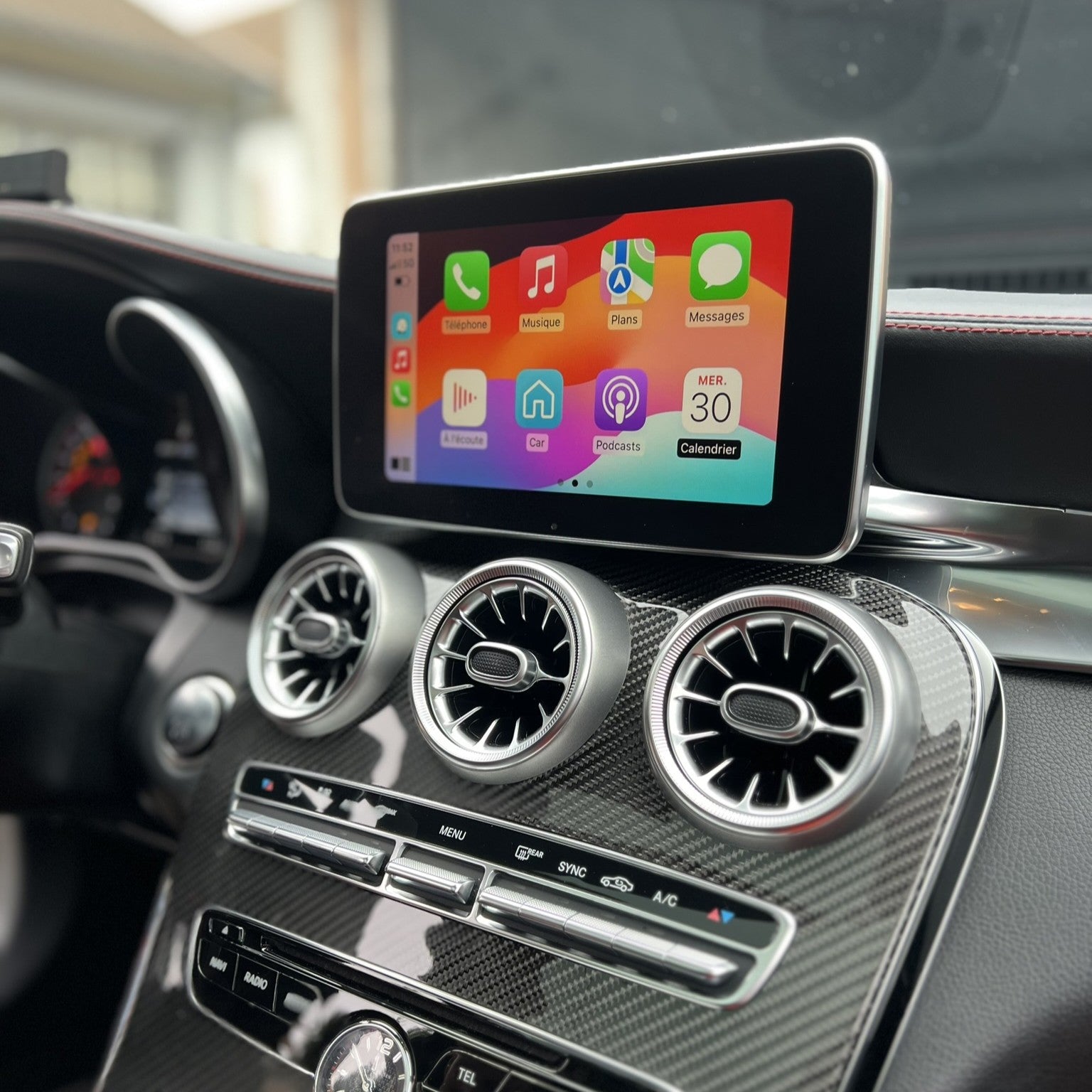 Apple Carplay pour Mercedes système NTG 5+ Classe C W205 et GLC