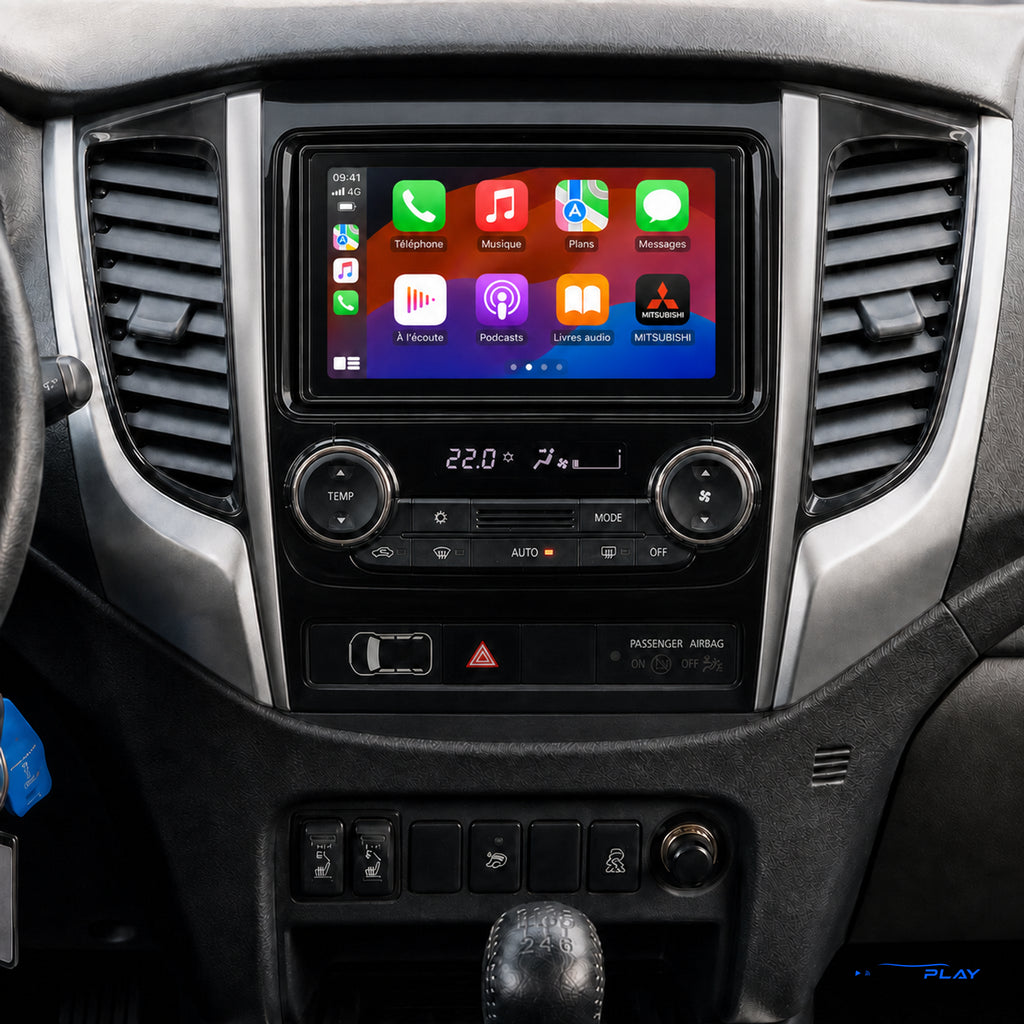 Écran CarPlay compatible avec Mitsubishi L200 [2015-2021] Climatisation auto.
