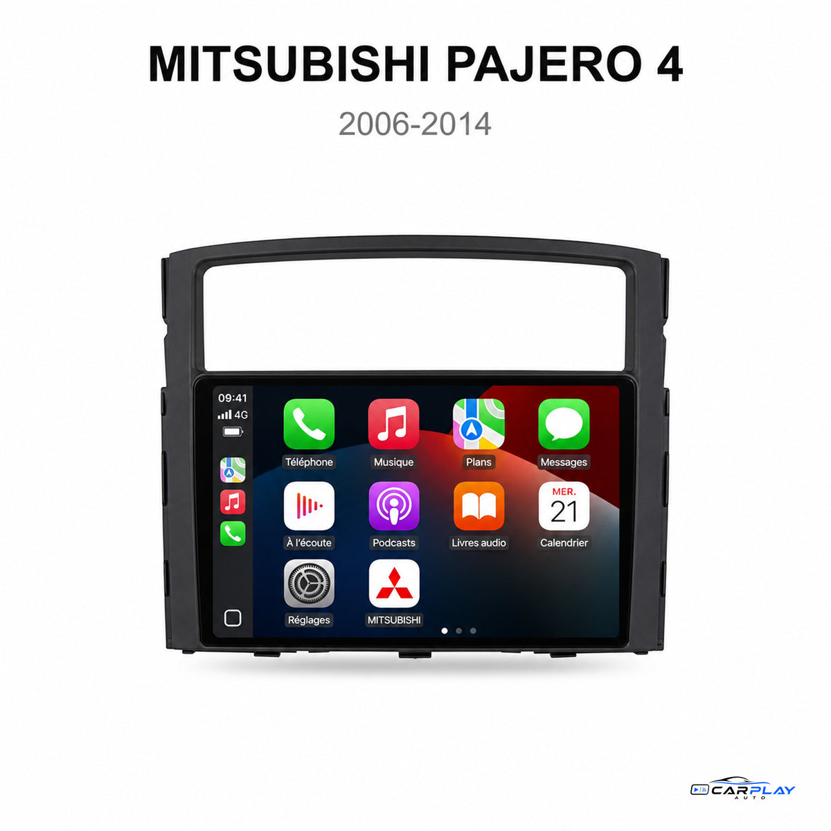 Écran CarPlay compatible avec Mitsubishi Pajero 4 [2006-2014]