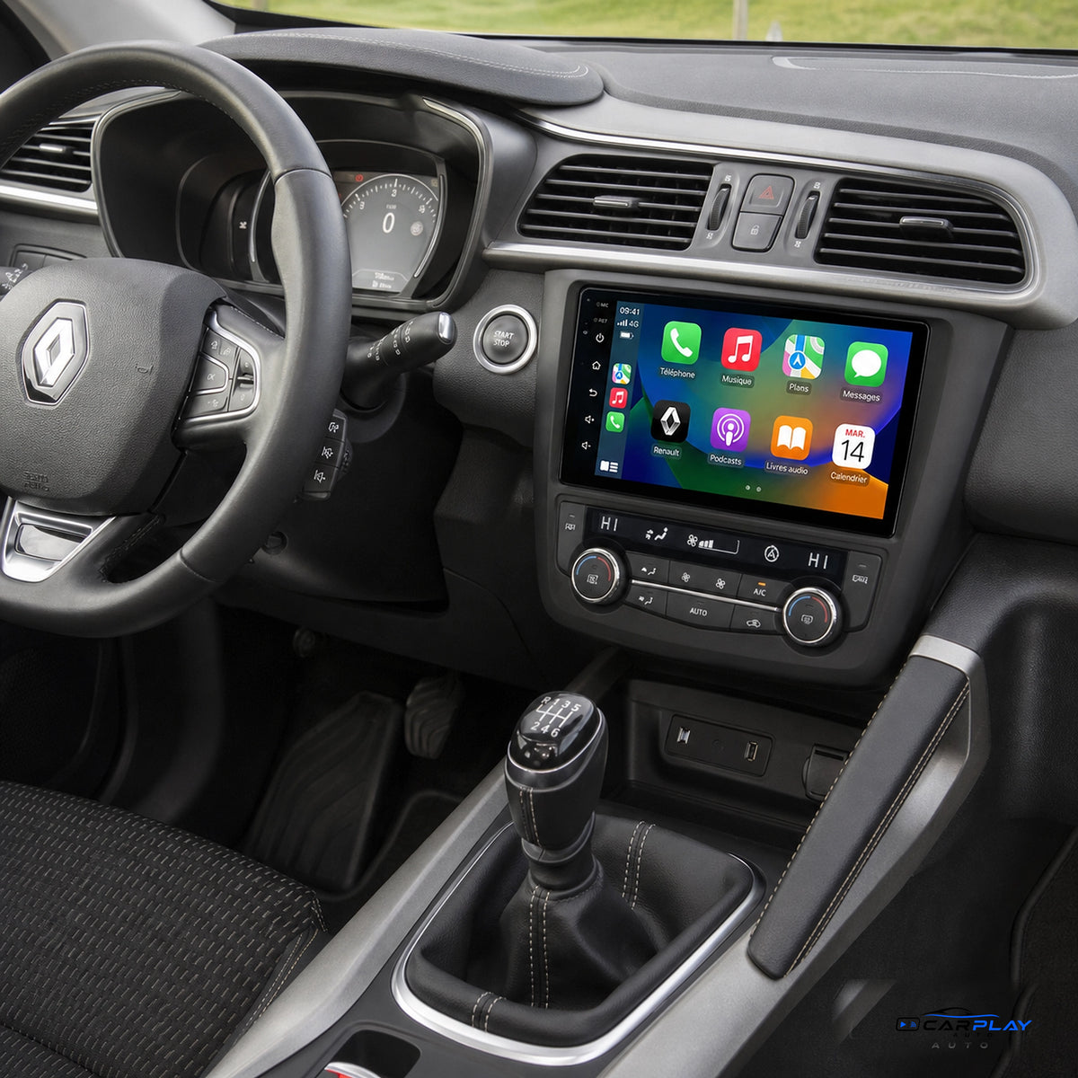 Écran CarPlay compatible avec Renault Kadjar [2015-2019] Type B - Avec GPS d'origine