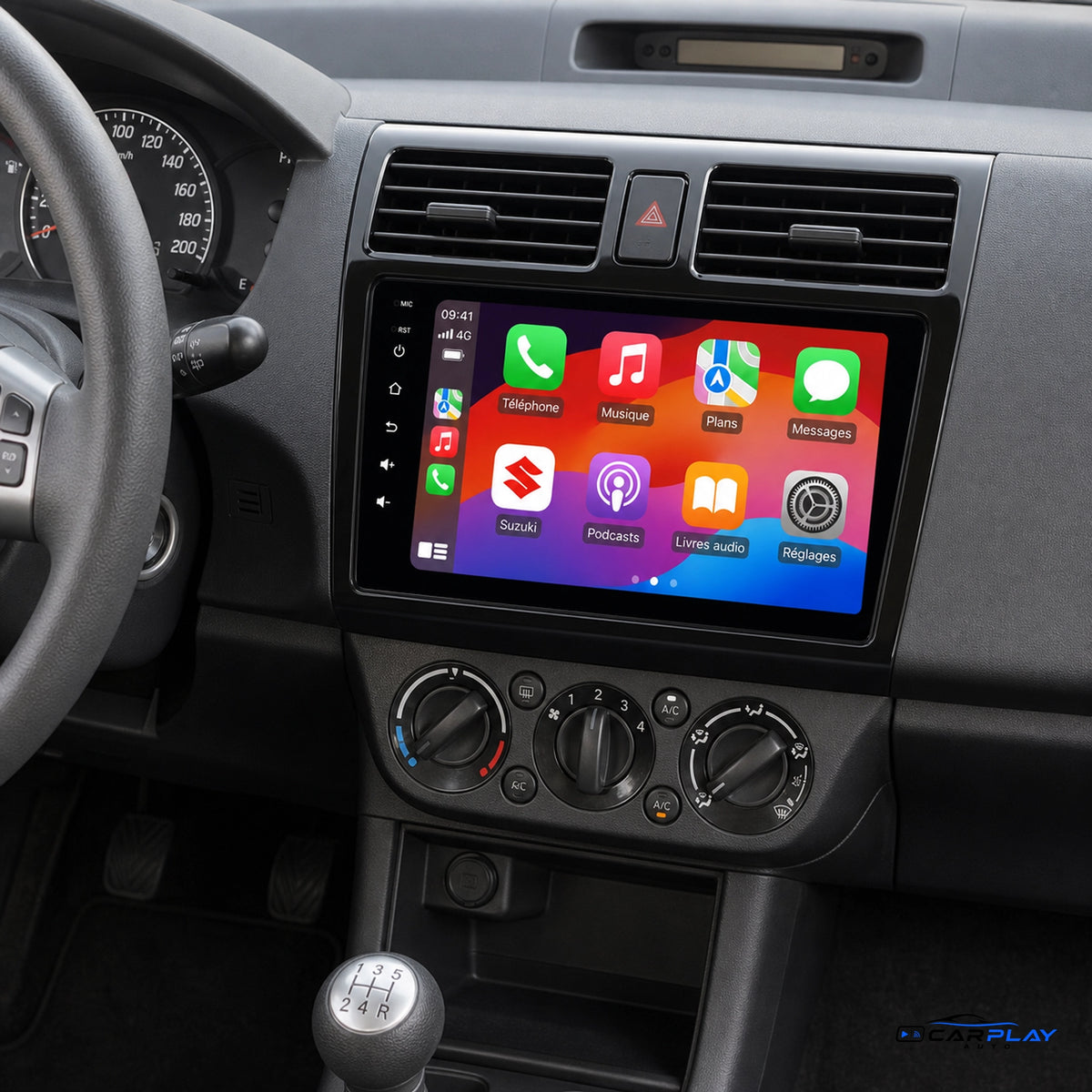 Écran CarPlay compatible avec Suzuki Swift [2003-2010]