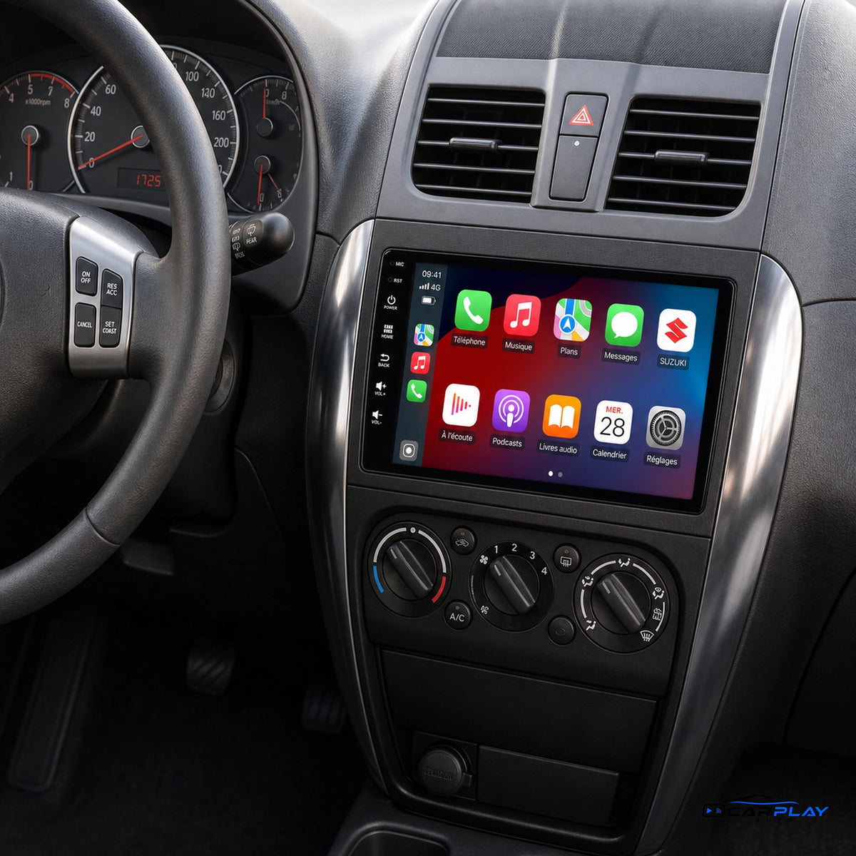 Écran CarPlay compatible avec Suzuki SX4 [2006-2013]