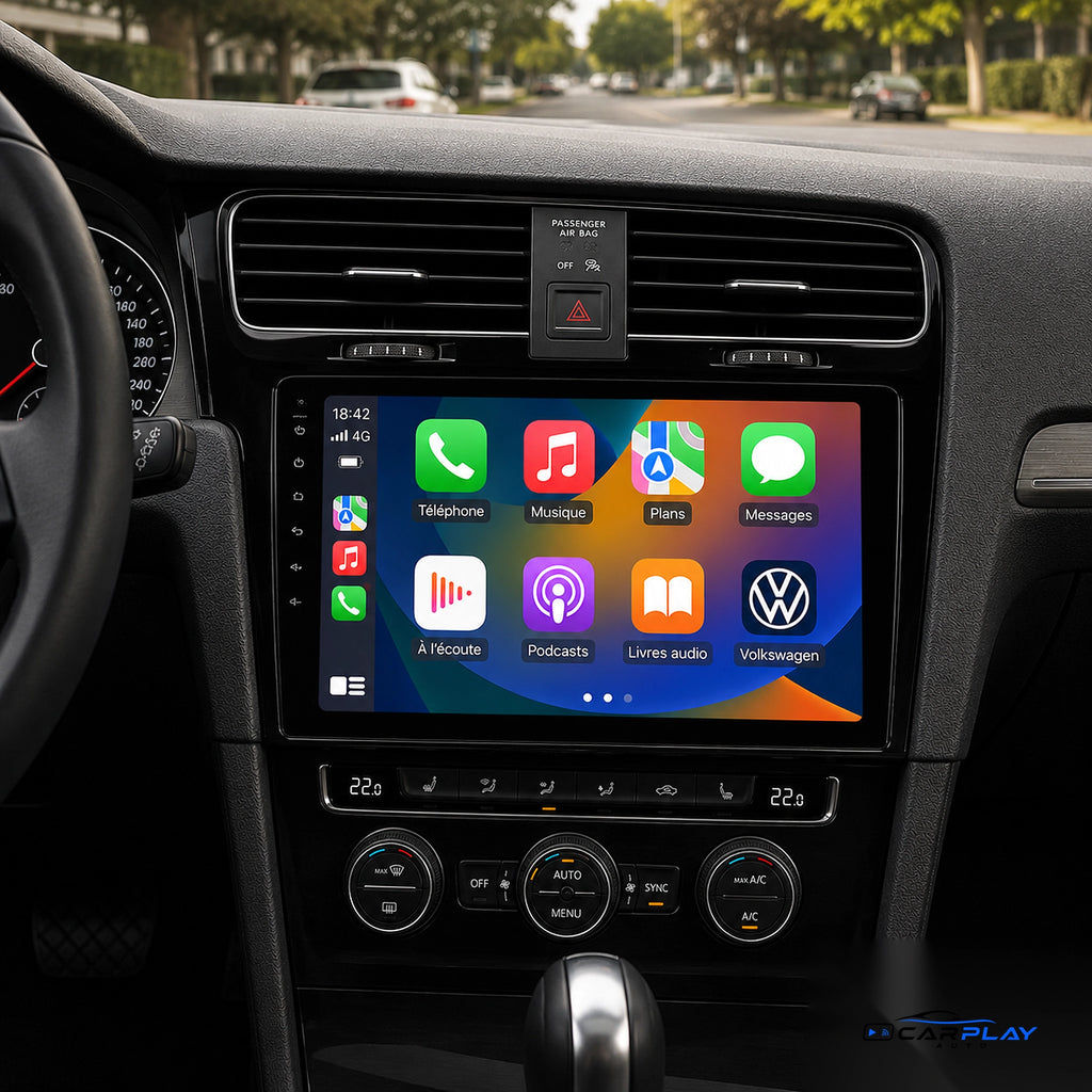 Écran CarPlay compatible avec Volkswagen Golf 7 [2013-2017] - Noir