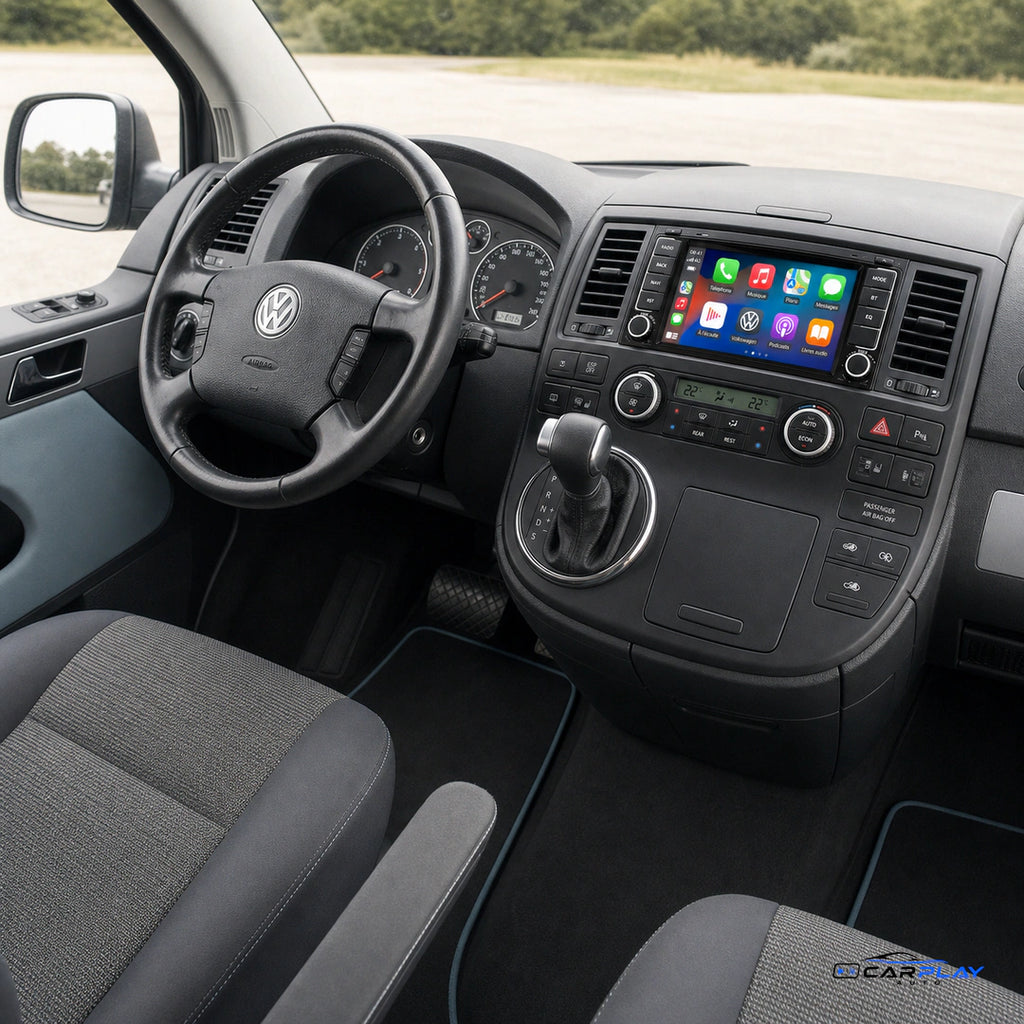 Écran CarPlay compatible avec Volkswagen T5 Transporter - Multivan - Touareg [2004-2011] (style d'origine)