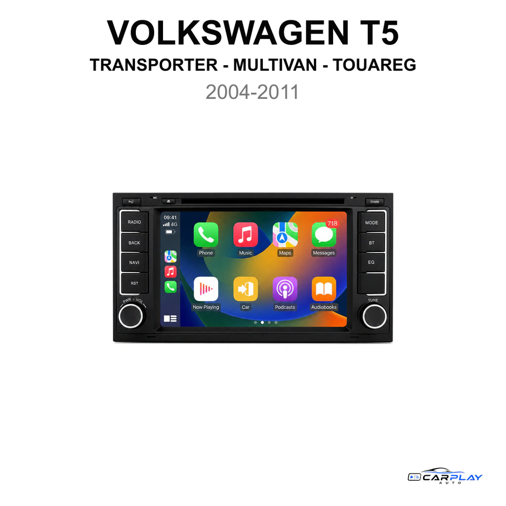 Écran CarPlay compatible avec Volkswagen T5 Transporter - Multivan - Touareg [2004-2011] (style d'origine)