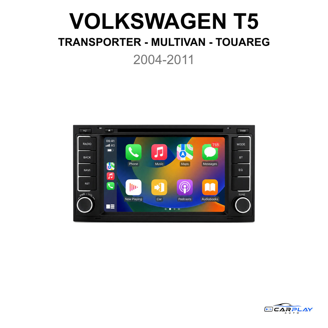 Écran CarPlay compatible avec Volkswagen T5 Transporter - Multivan - Touareg [2004-2011] (style d'origine)