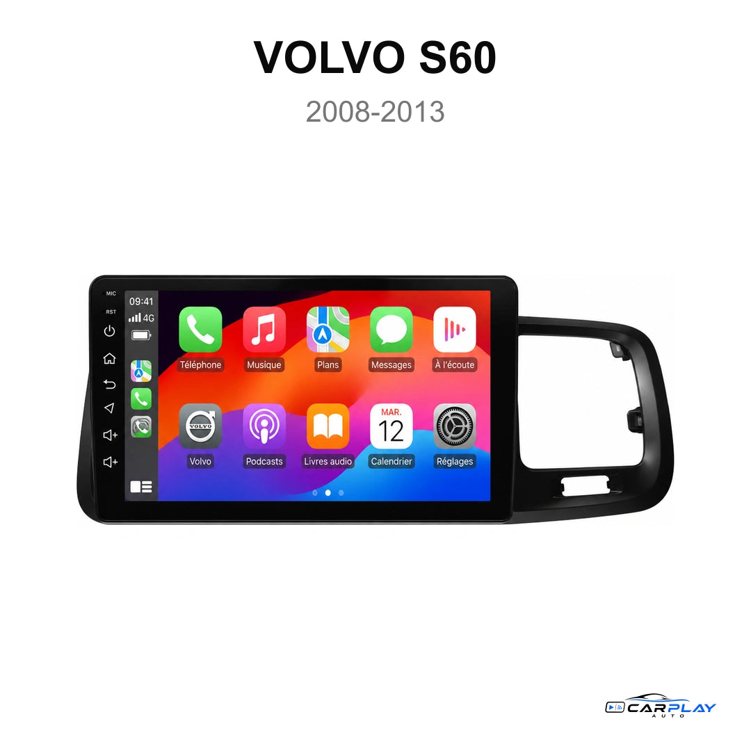 Écran CarPlay compatible avec Volvo S60 [2008-2013]