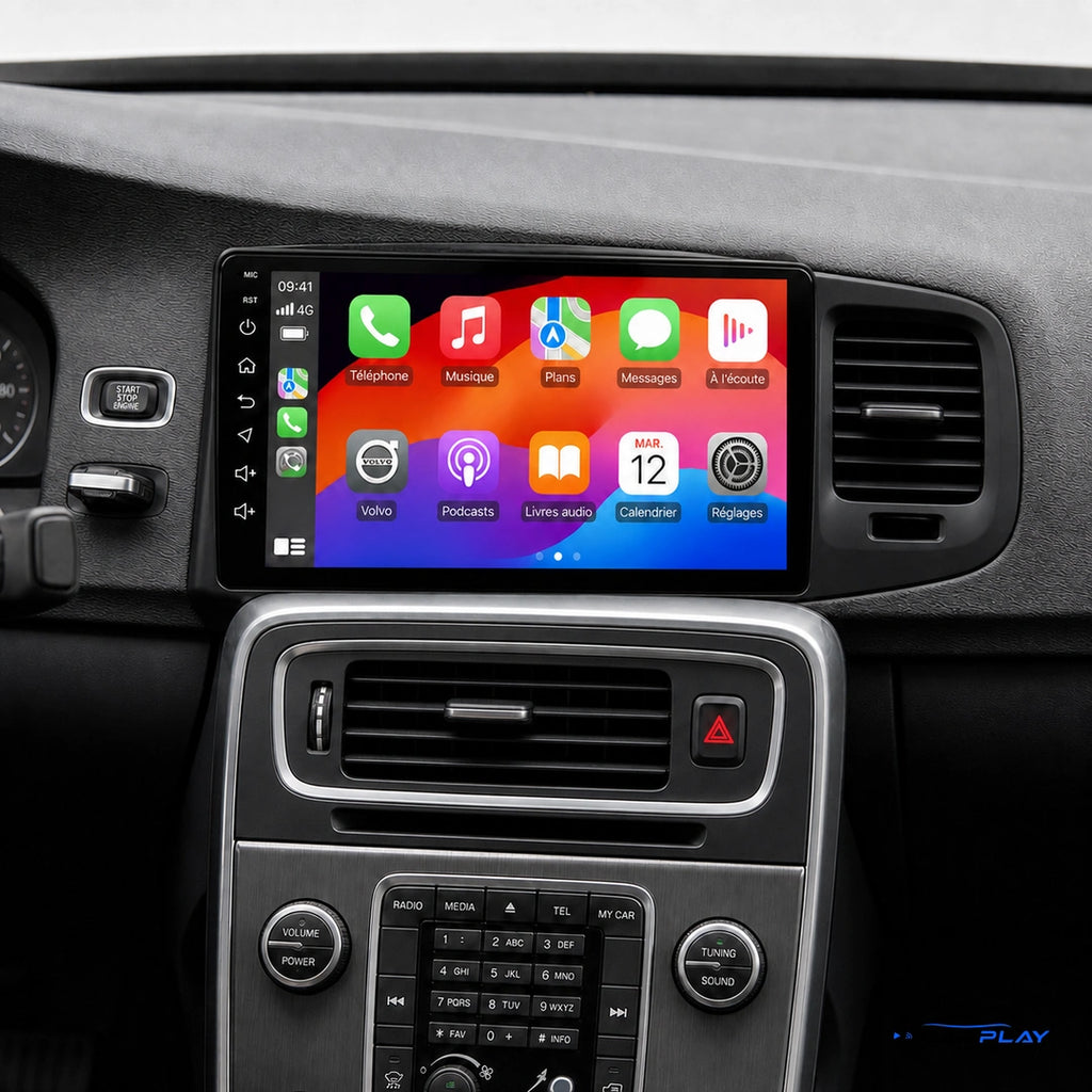Écran CarPlay compatible avec Volvo S60 [2008-2013]