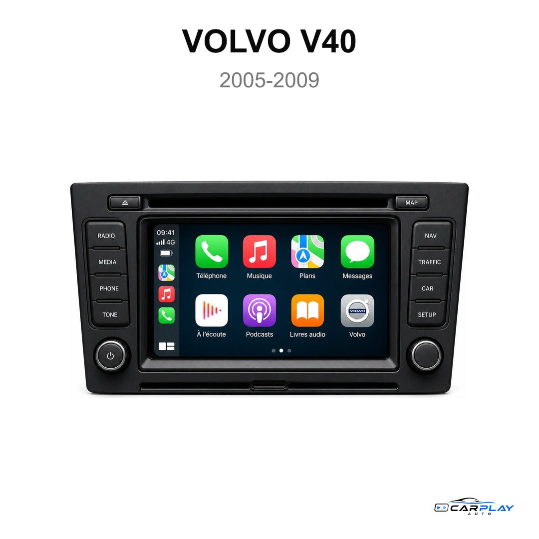 Écran CarPlay compatible avec Volvo V40 [2005-2009]