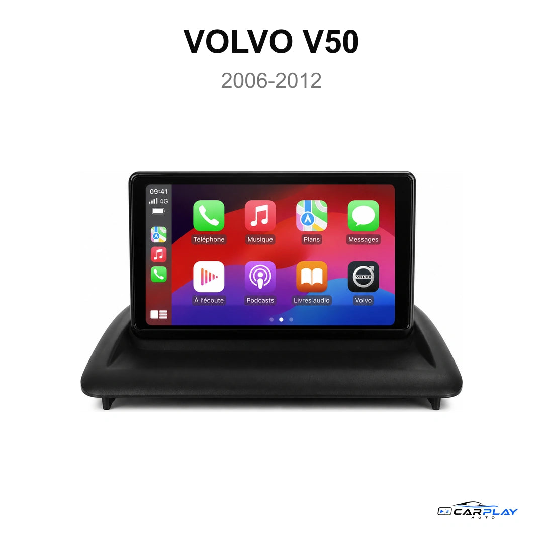 Écran CarPlay compatible avec Volvo V50 [2006-2012]
