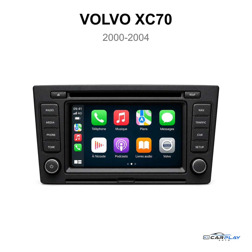 Écran CarPlay compatible avec Volvo XC70 [2000-2004]