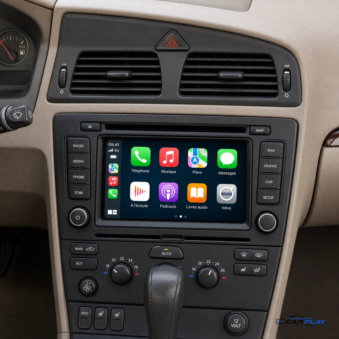 Écran CarPlay compatible avec Volvo XC70 [2000-2004]